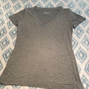 soft grey boyfriend tee v neck